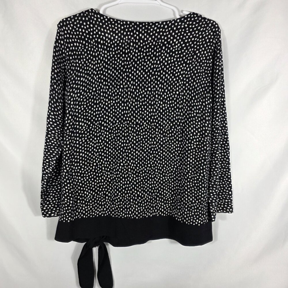 Talbots Black & White Dot Patterned Sweater Women… - image 10